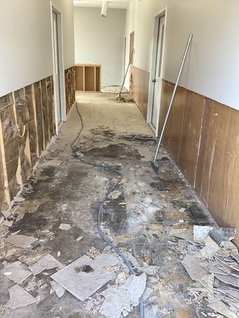 before epoxy flooring