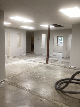 before epoxy flooring