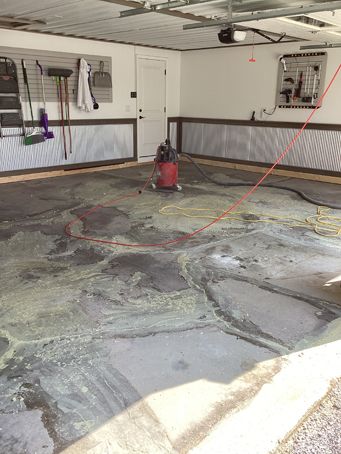 before epoxy flooring