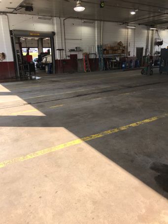 before epoxy flooring