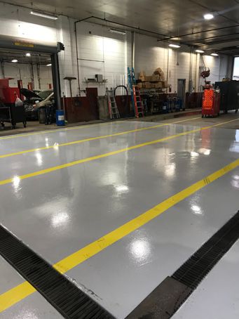 after epoxy flooring