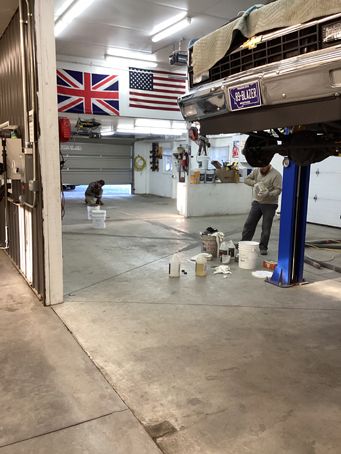 before epoxy flooring