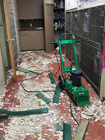 before epoxy flooring